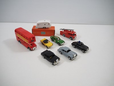 Lot 168 - A group of TRI-ANG Minic Motorways cars, fire...