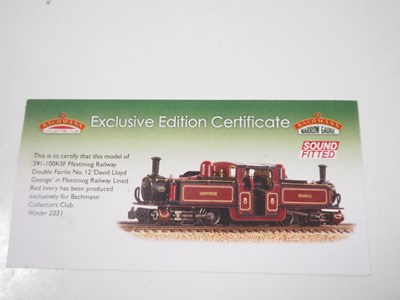 Lot 199 - A BACHMANN OO9 scale 391-100KSF Ffestiniog...
