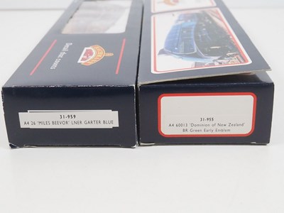 Lot 343 - A pair of BACHMANN OO gauge Class A4 steam...