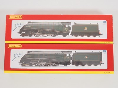 Lot 381 - A pair of HORNBY OO gauge class A4 steam...