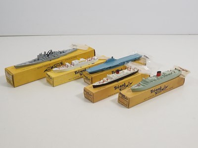 Lot 48 - A group of vintage TRI-ANG MINIC warships and...