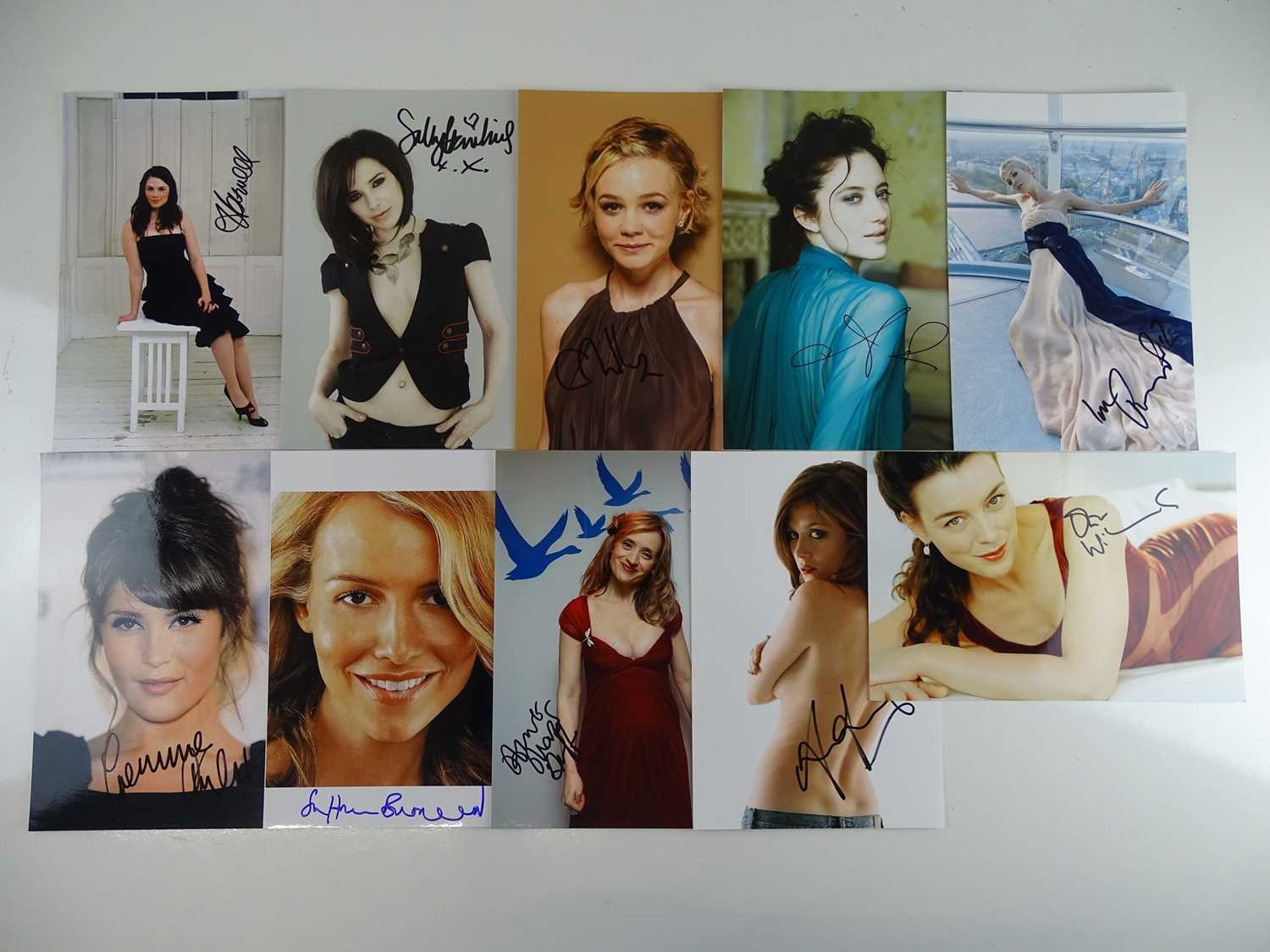 Lot 63 - FEMALE FILM ACTORS - A group of signed colour...
