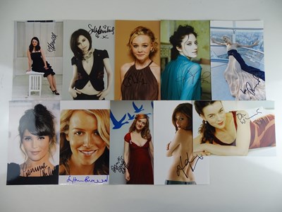 Lot 63 - FEMALE FILM ACTORS - A group of signed colour...
