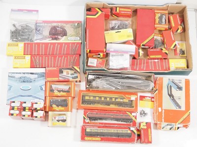 Lot 493 - A large selection of HORNBY OO gauge rolling...