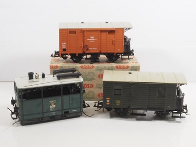 Lot 577 - A group of LGB G gauge rolling stock...