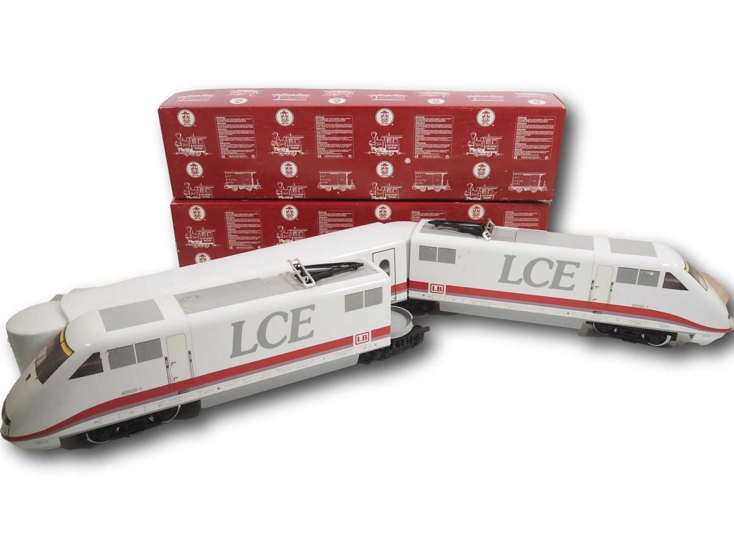 Lcg Train Lot 588 - An LGB G scale 'LCE' high speed train