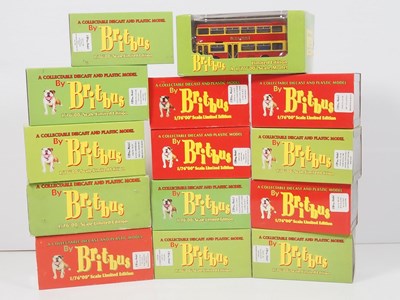 Lot 74 - A group of 1:76 scale diecast buses by BRITBUS,...