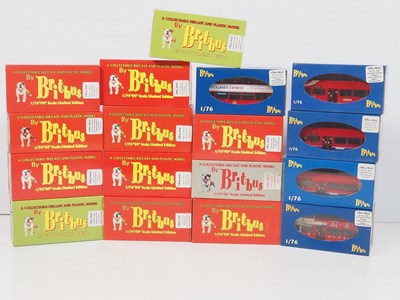 Lot 75 - A group of 1:76 scale diecast buses by BRITBUS,...