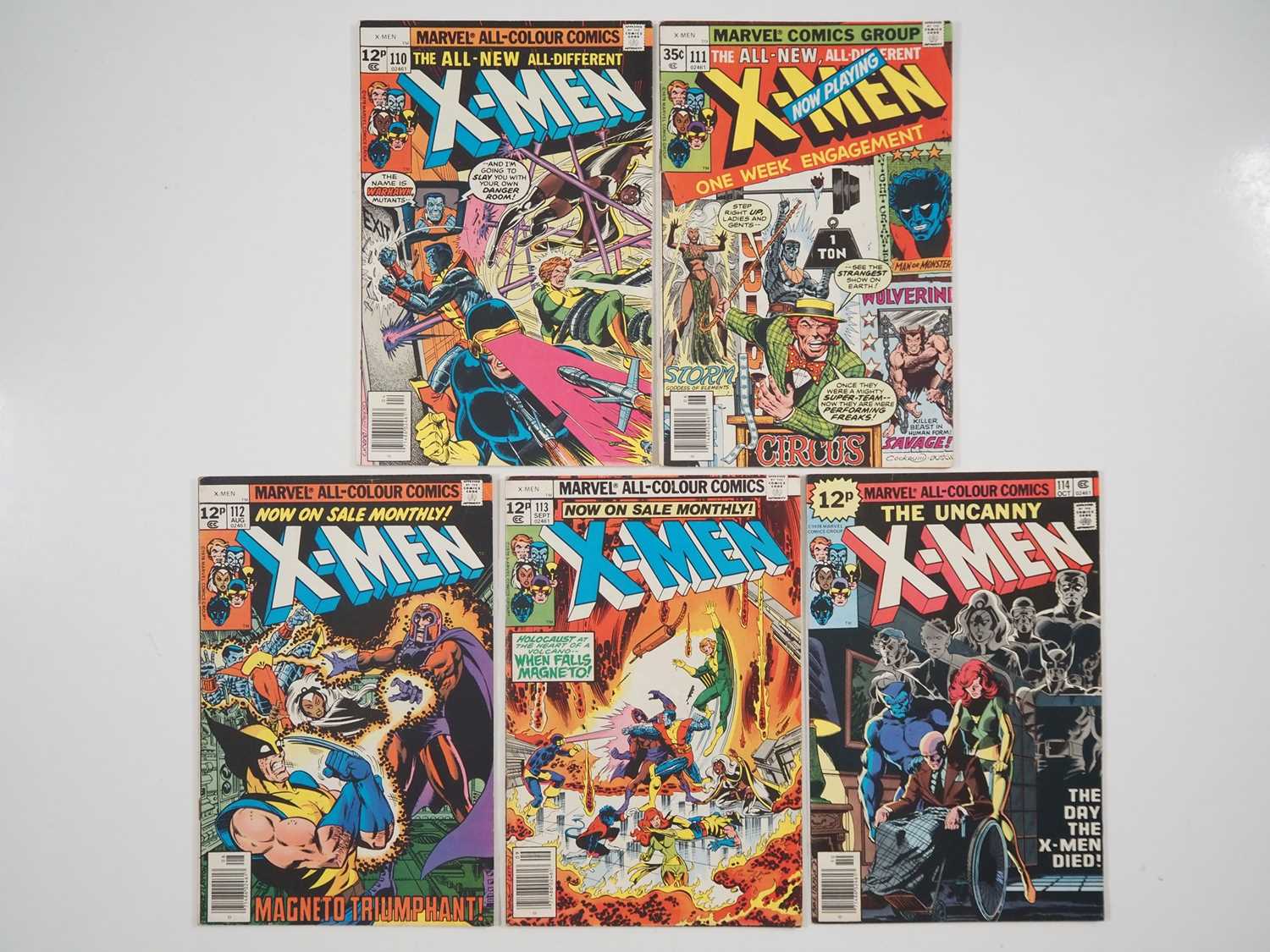 Lot 101 - UNCANNY X-MEN #110, 111, 112, 113, 114 - (5 in...
