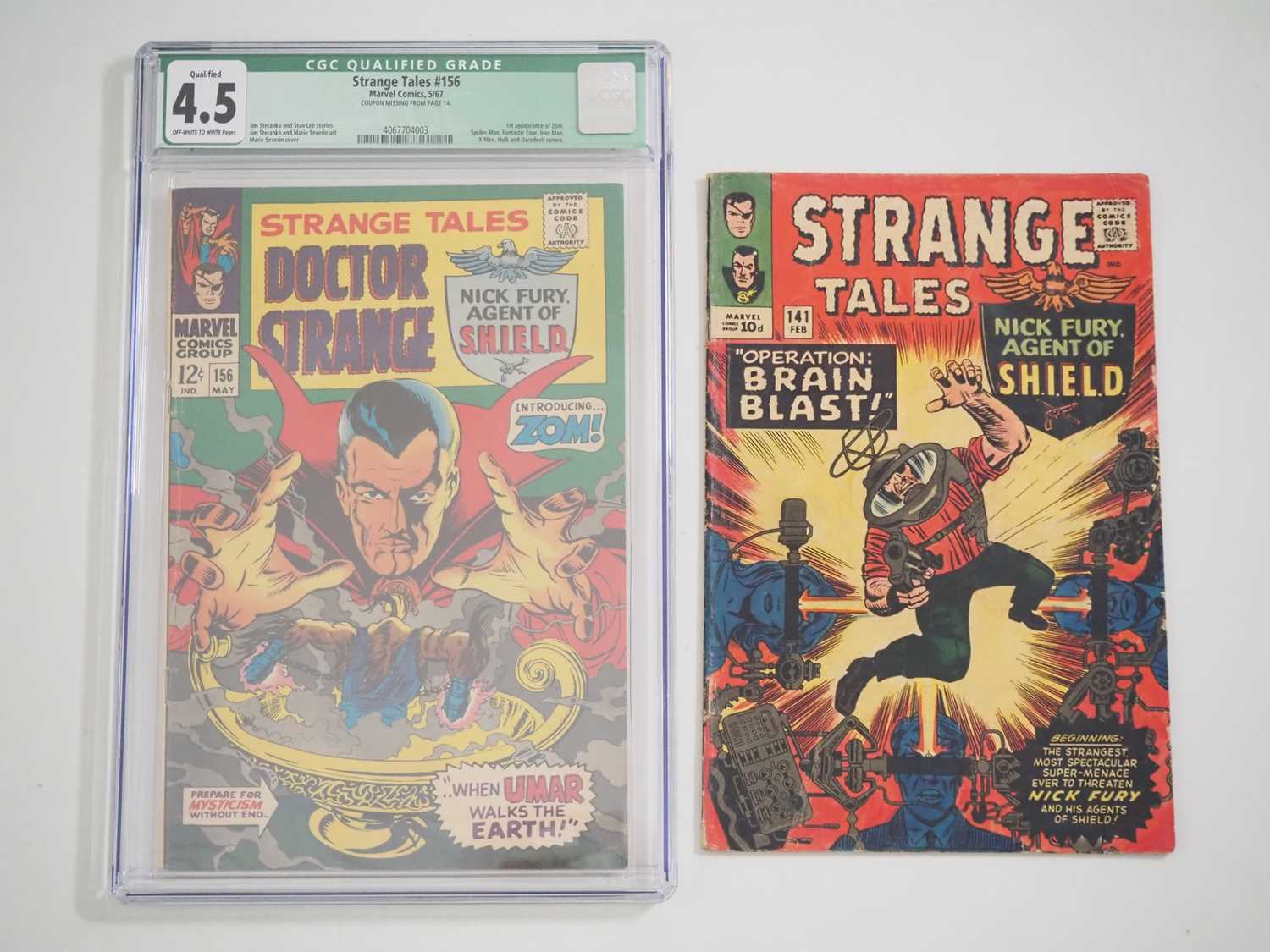 Lot 122 - STRANGE TALES #141 & 156(CGC) (2 in Lot) -...