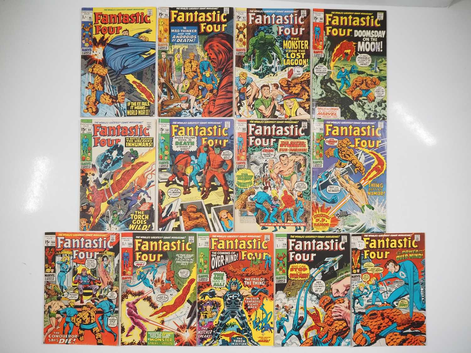 Lot 206 - FANTASTIC FOUR #95, 96, 97, 98, 99, 101 to 105,...