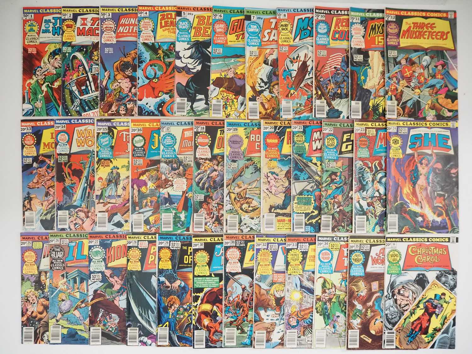 Lot 212 - MARVEL CLASSICS COMICS #1, 2, 3, 4, 5, 6, 7,