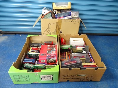 Lot 299 - A large quantity of diecast bus, tram and...