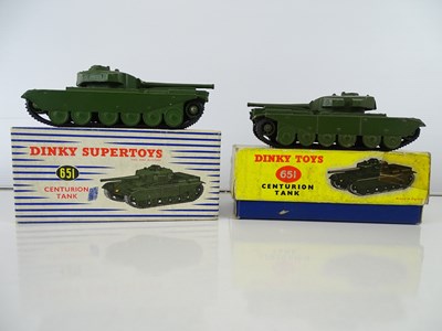 Lot 300 - A pair of DINKY 651 Centurion Tanks - in...