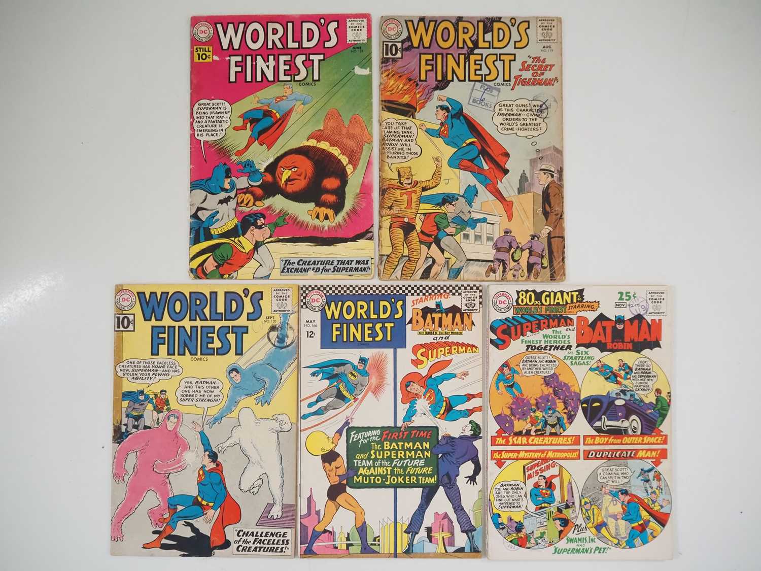 Lot 345 - WORLD'S FINEST #118, 119, 120, 166, 170 (5 in...