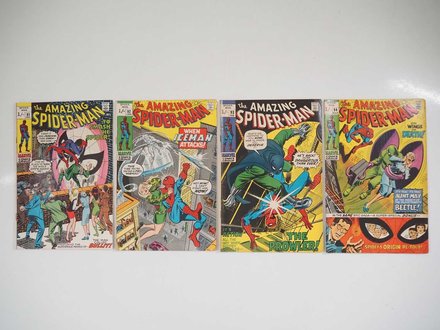 Lot 389 - AMAZING SPIDER-MAN #91, 92, 93, 94 (4 in Lot) -...