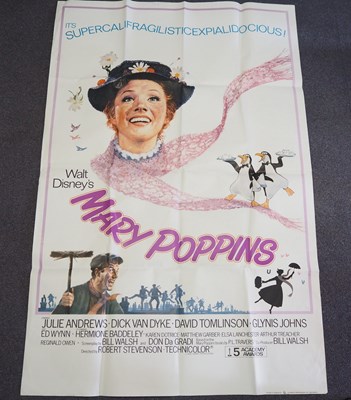 Lot 133 - WALT DISNEY - MARY POPPINS (1964) - A 60" x 40"...