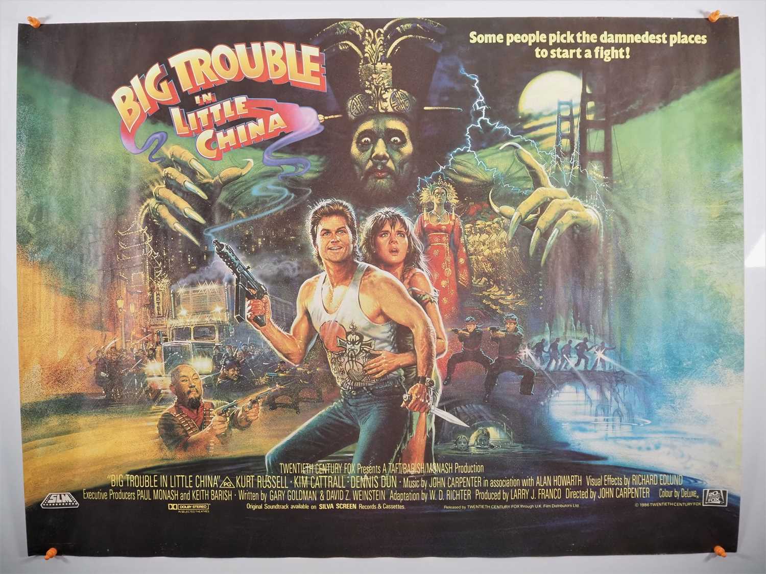 Lot 149 - BIG TROUBLE IN LITTLE CHINA (1986) UK Quad