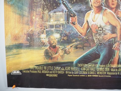 Lot 149 - BIG TROUBLE IN LITTLE CHINA (1986) UK Quad...