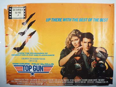 Lot 158 - TOP GUN (1986) UK Quad movie poster starring...