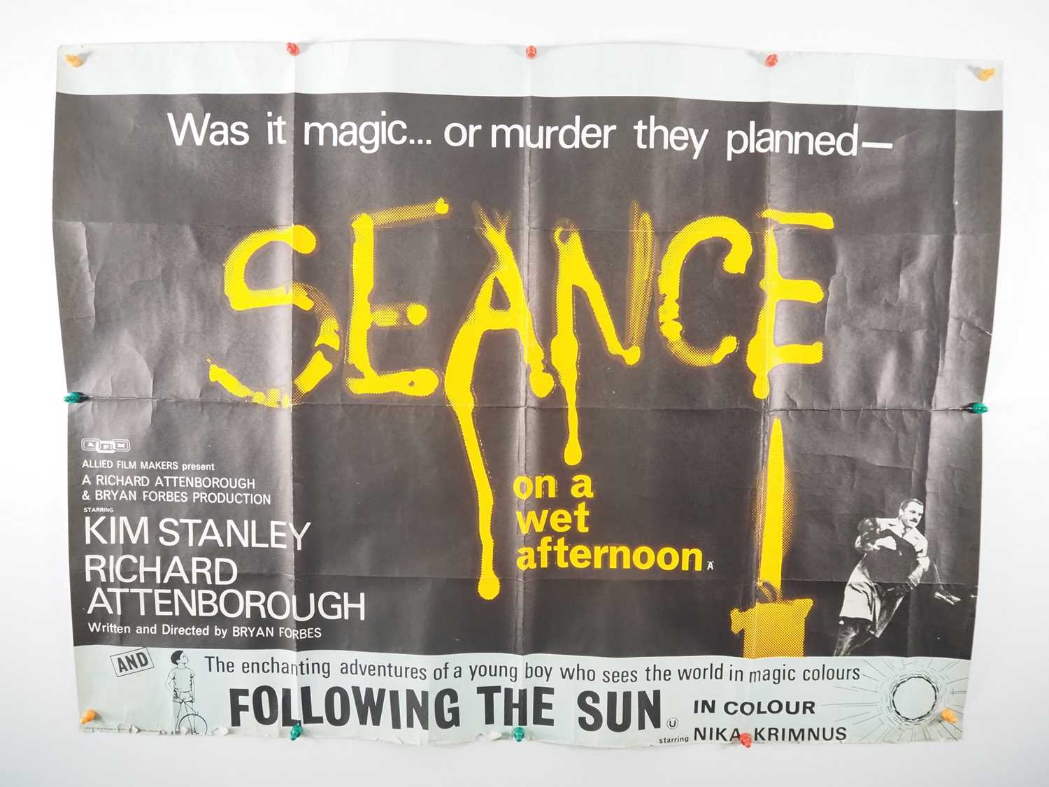 Lot 205 - SÉANCE ON A WET AFTERNOON (1964) - A UK Quad...