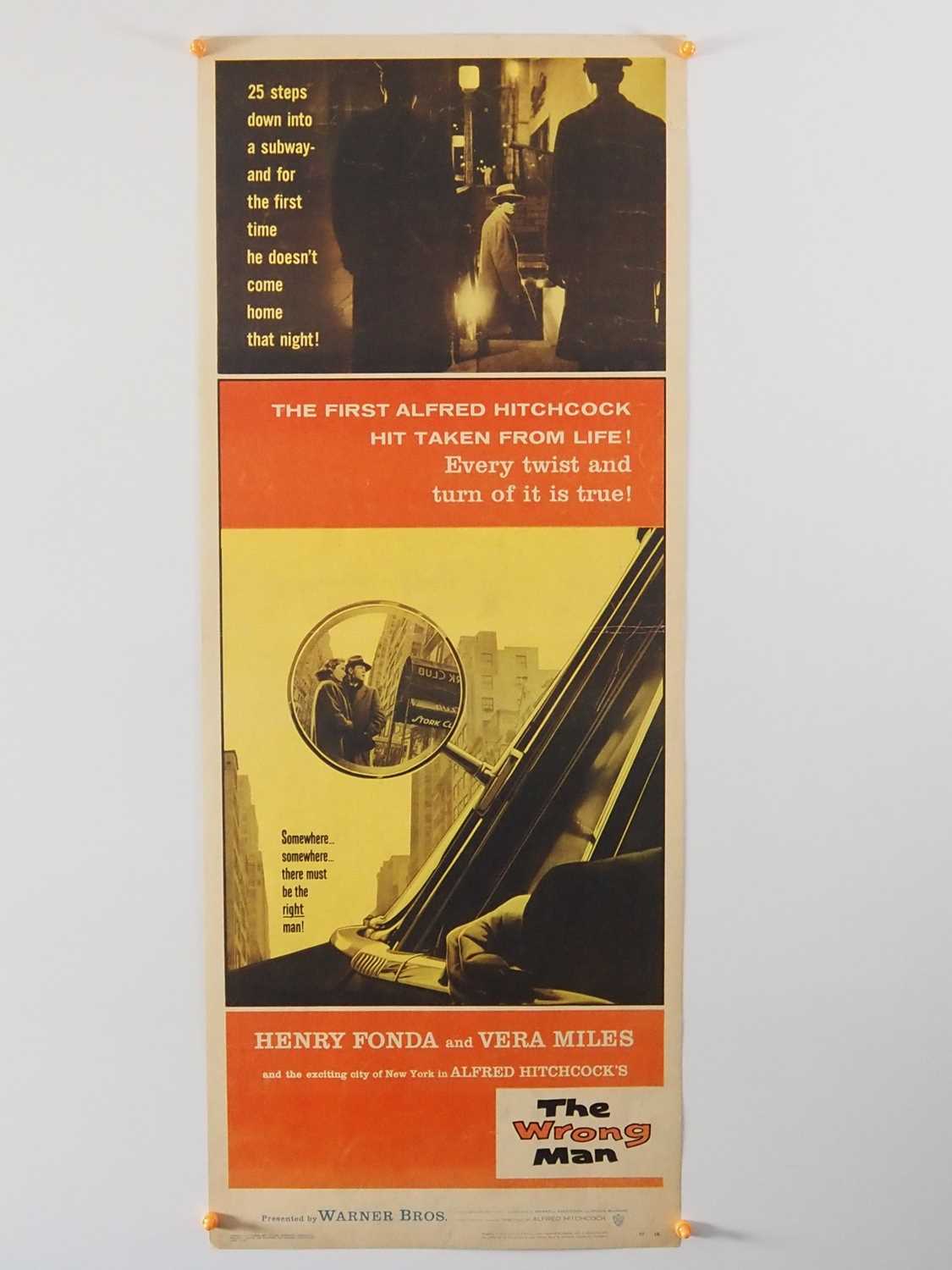 Lot 213 - THE WRONG MAN (1957) US insert for the Alfred...
