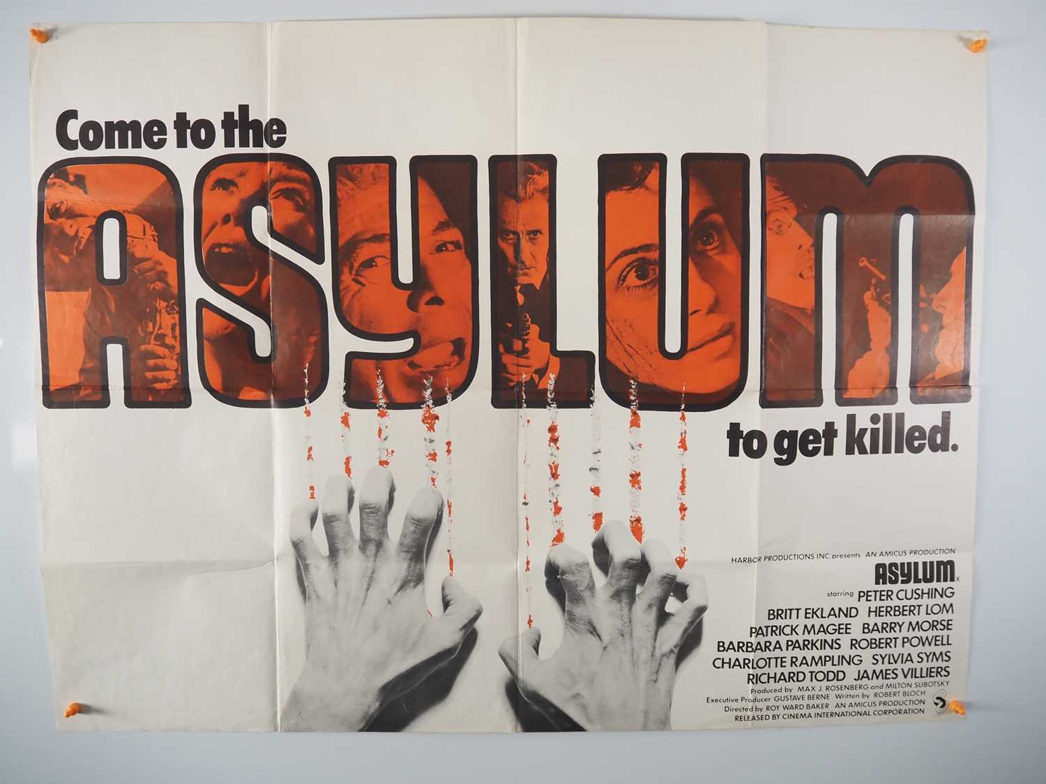 Lot 228 - ASYLUM (1972) - UK Quad film poster for the...