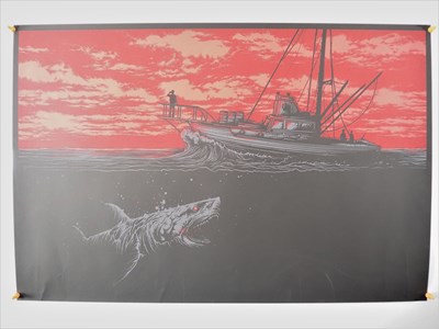 Lot 244 - JAWS - Alternative movie poster artwork by Dan...