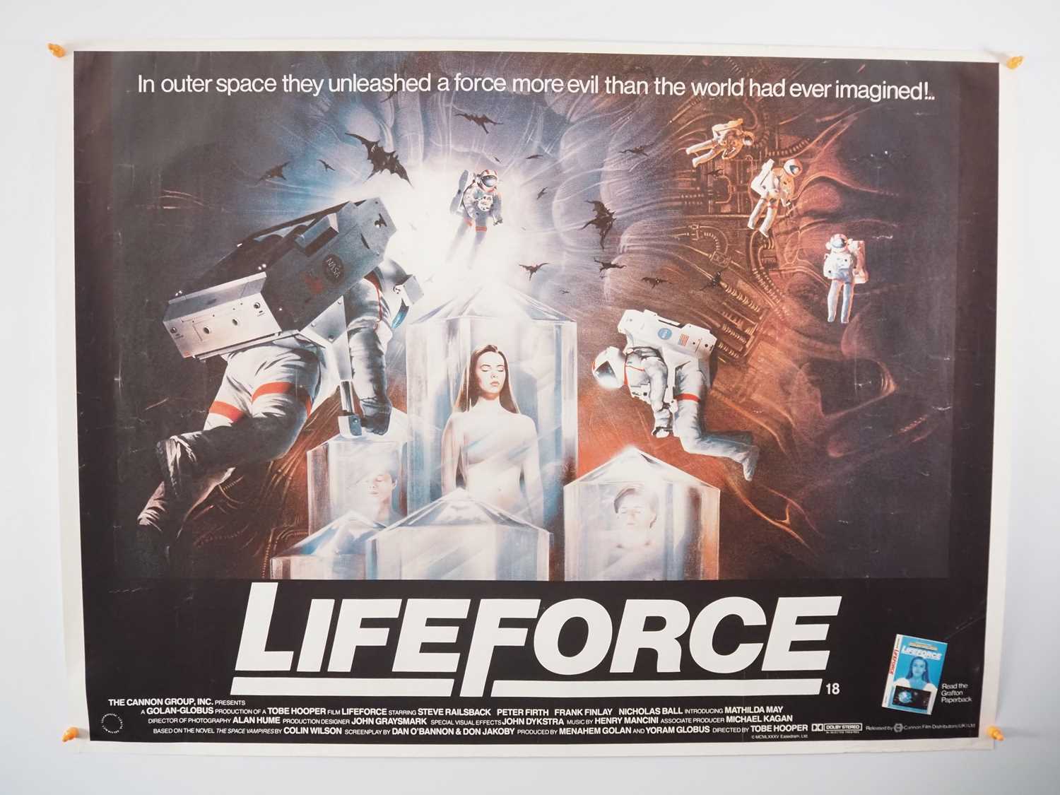 Lot 248 - LIFEFORCE (1985) UK quad for the film based on...