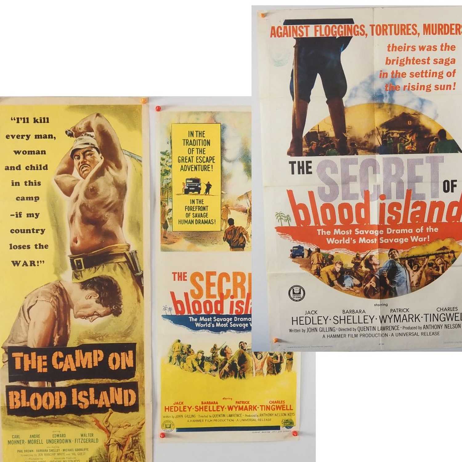 Lot 258 - THE CAMP ON BLOOD ISLAND (1958) US insert...