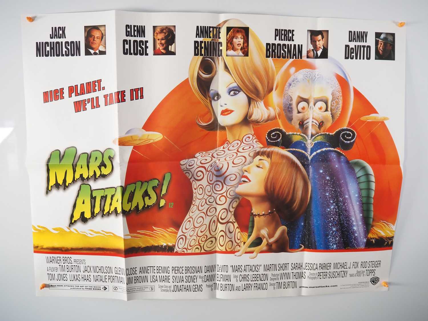 Lot 281 - MARS ATTACKS! (1996) - UK Quad Film Poster -...