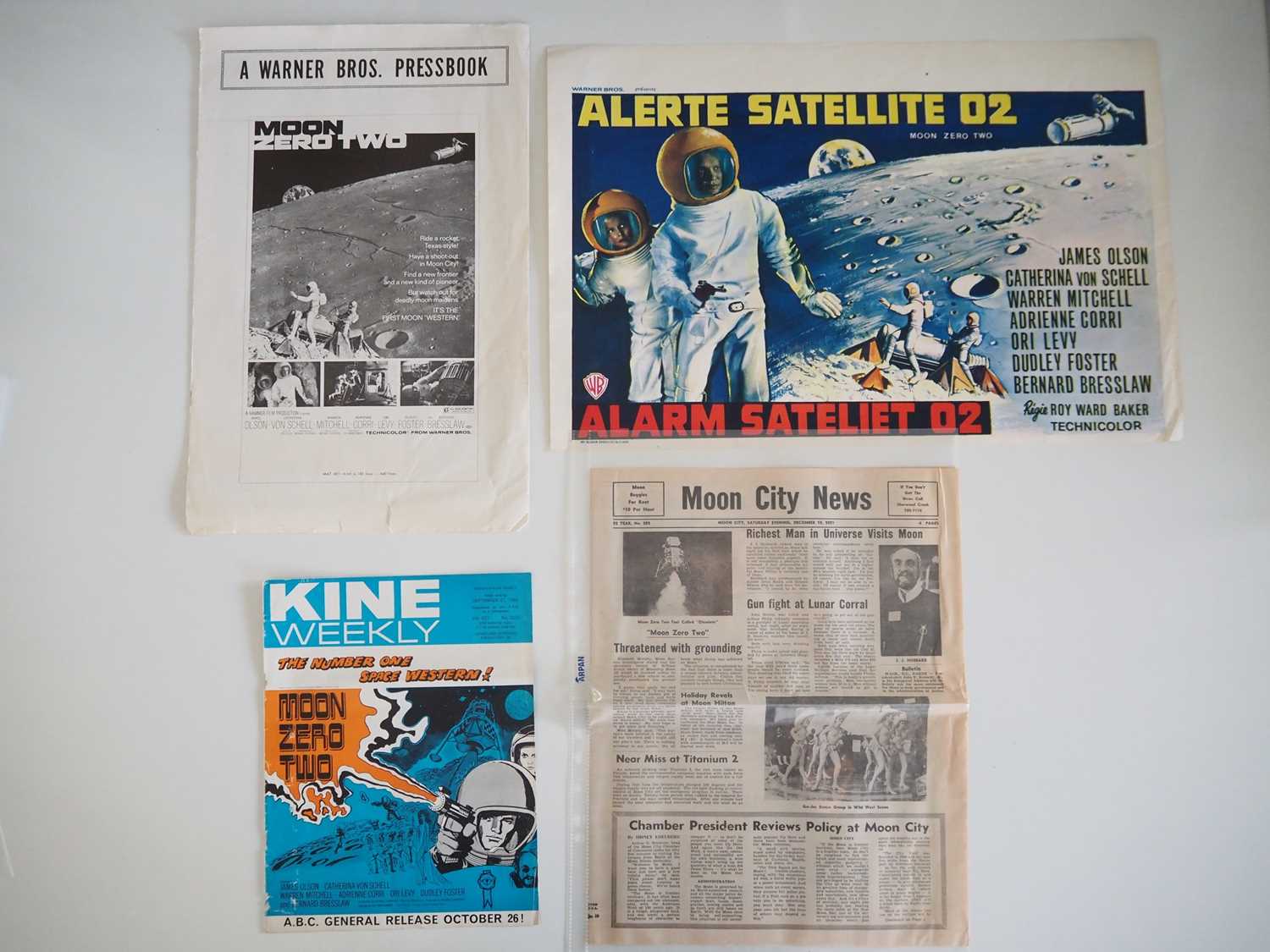Lot 283 - MOON ZERO TWO (1969) A US pressbook, newspaper...