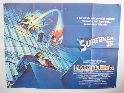 Lot 311 - SUPERMAN III (1983) - UK Quad film poster for...