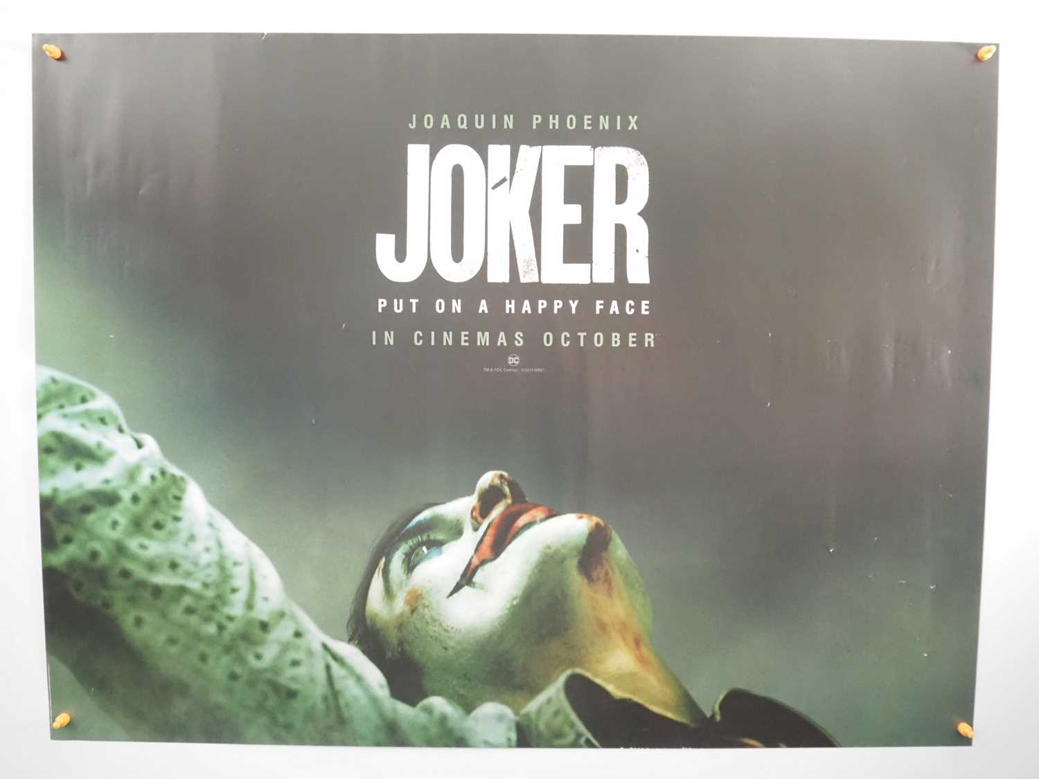 Lot 316 - THE JOKER (2019) - UK Quad teaser film poster -...