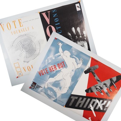 Lot 389 - RED WEDGE - A group of promotional posters for...