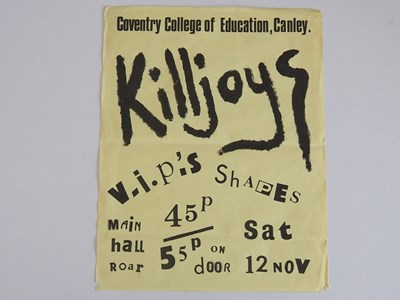 Lot 401 - THE KILLJOYS - A gig poster for Saturday 12th...