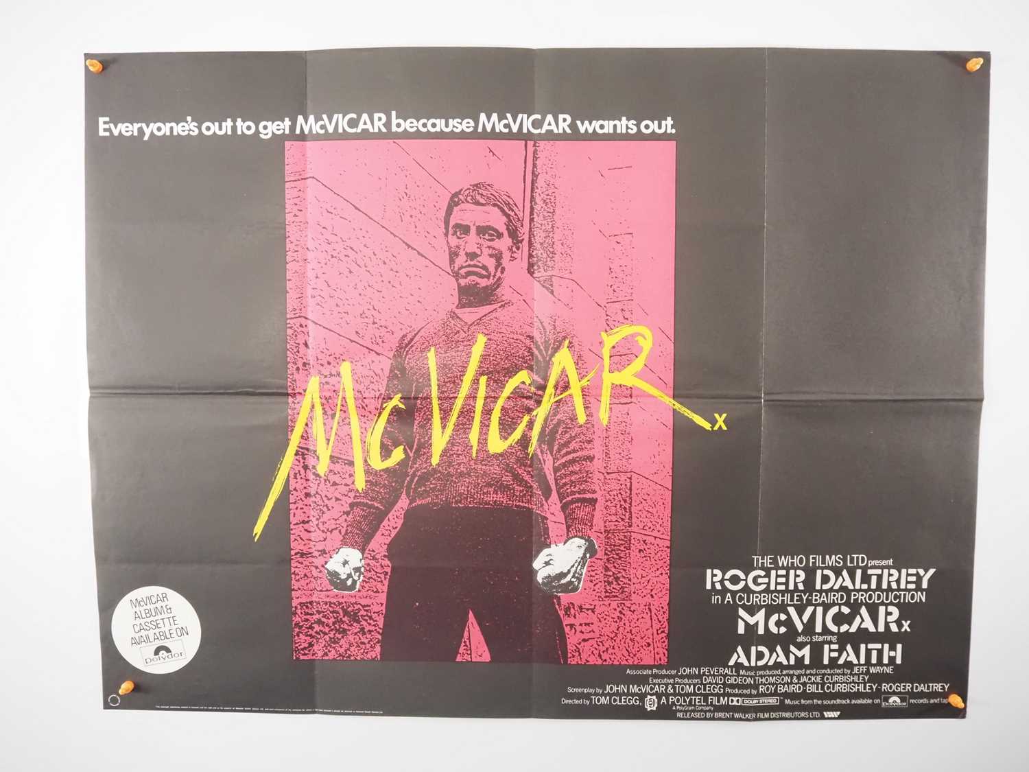 Lot 420 - THE WHO 'MCVICAR' (1980) UK Quad film poster -...