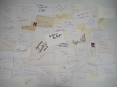 Lot 69 - A selection of signed album pages comprising:...