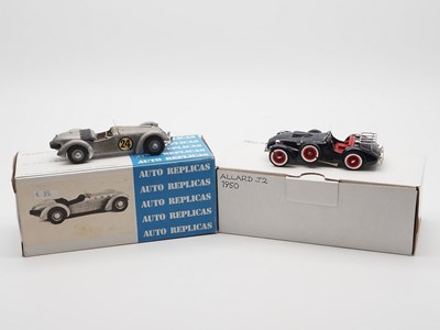 Lot 553 - A pair of hand built white metal, 1:43 scale...