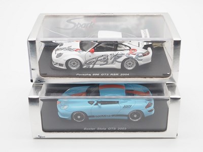 Lot 59 - A pair of hand built resin 1:43 scale models...