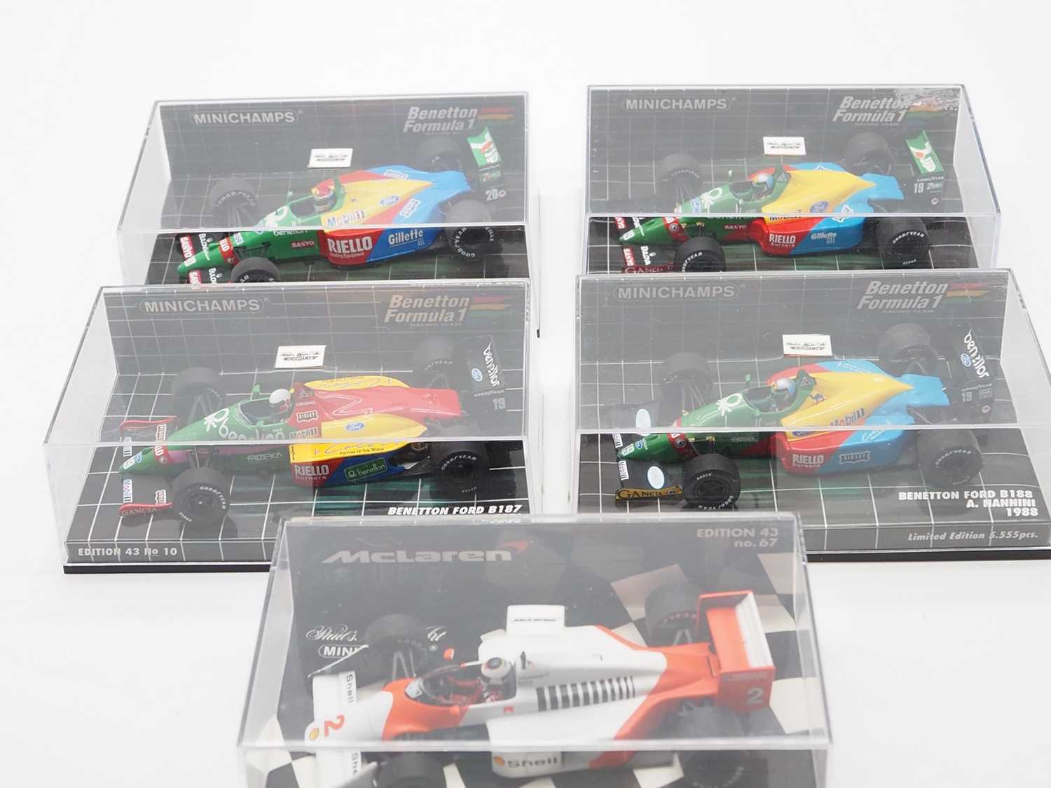 Lot 201 - A group of 1:43 scale Formula 1 race cars by...