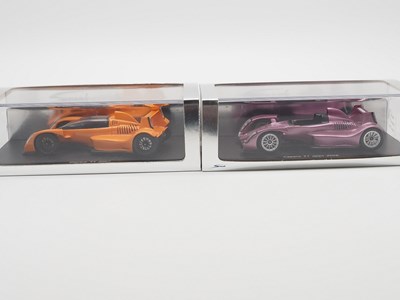 Lot 366 - A pair of 1:43 scale hand built resin models...