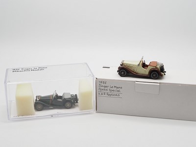 Lot 495 - A pair of hand built 1:43 scale white metal...