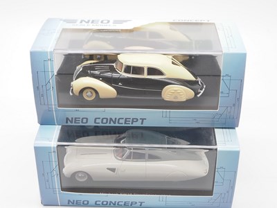 Lot 40 - A pair of hand built resin 1:43 scale models...