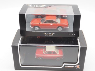 Lot 52 - A pair of hand built resin 1:43 scale models...