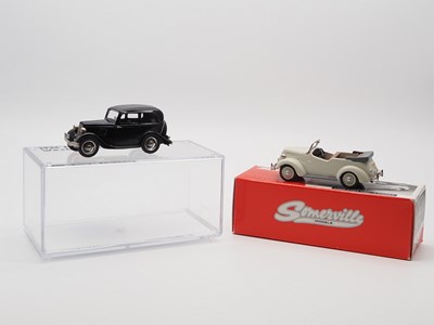 Lot 373 - A pair of hand built white metal 1:43 scale...