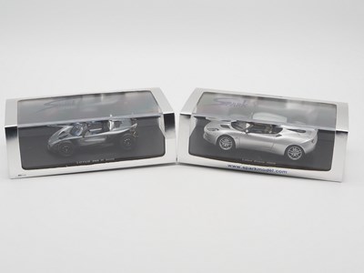 Lot 434 - A pair of 1:43 scale hand built resin models...