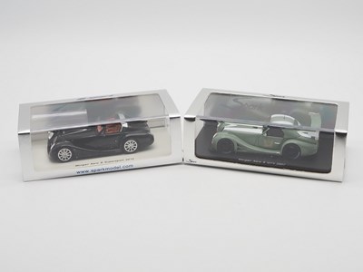 Lot 445 - A pair of 1:43 scale hand built resin models...