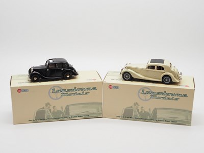 Lot 455 - A pair of hand built 1:43 scale white metal...