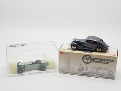 Lot 505 - A pair of hand built 1:43 scale white metal...